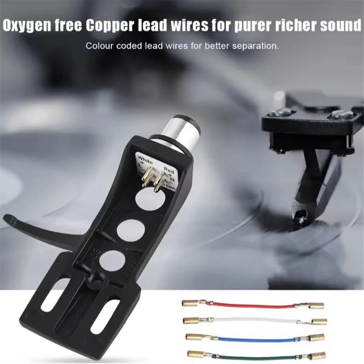 A14M AT3600L Moving Magnetic Stylus Headshell Halter Connect Kit für LP Vinyl Record Plattenspieler Phonographen Player,B