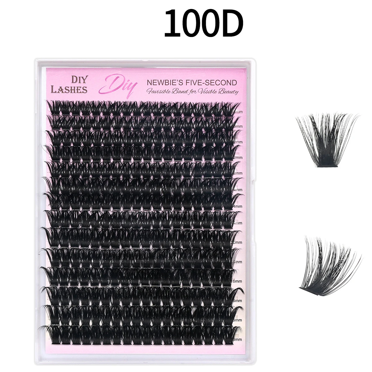 14 Reihen Natürliche Russische Lockige Nerz-Wimpern 100D-200D Natürliche Dichte Wimpernbüschel D Persönliche Wimpern DIY Wimpernverlängerung – Detail 12
