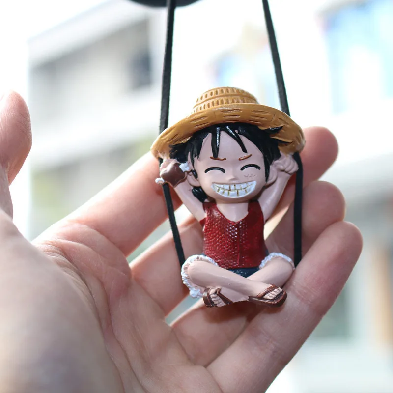 ONE PIECE Anime Car Hanging Ornament Nika Luffy Swing Decor for Rearview Mirror