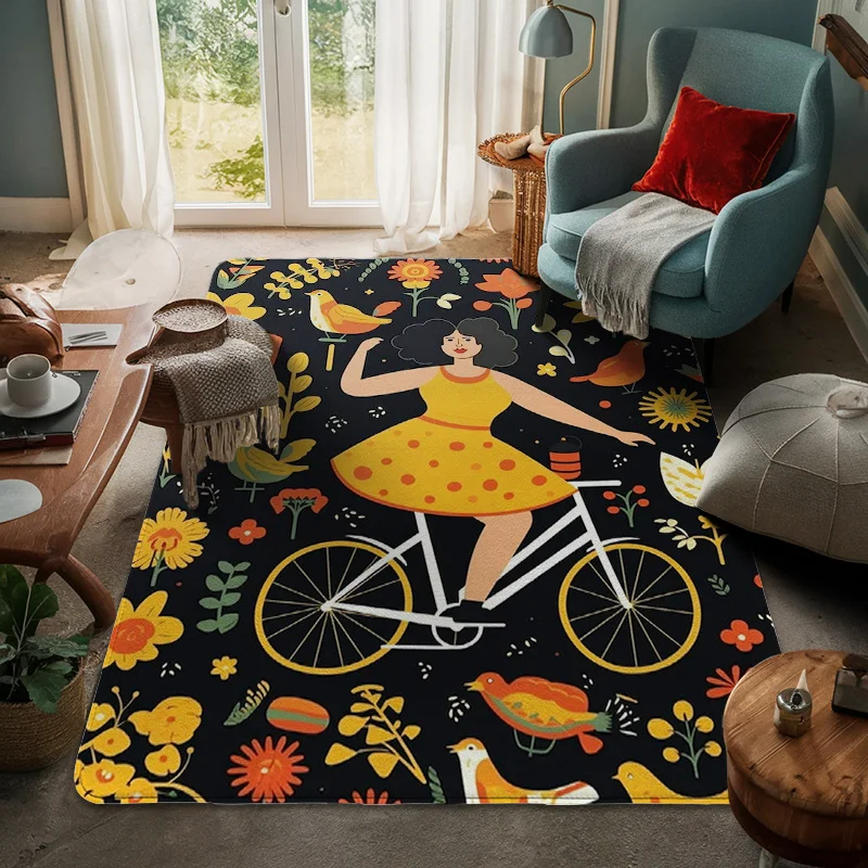 

Home Dust Mat Morandi Color Large Floor Mat Abstract Art Figure Non-slip Cafe Living Room Dual-use kitchen rug 80x120cm