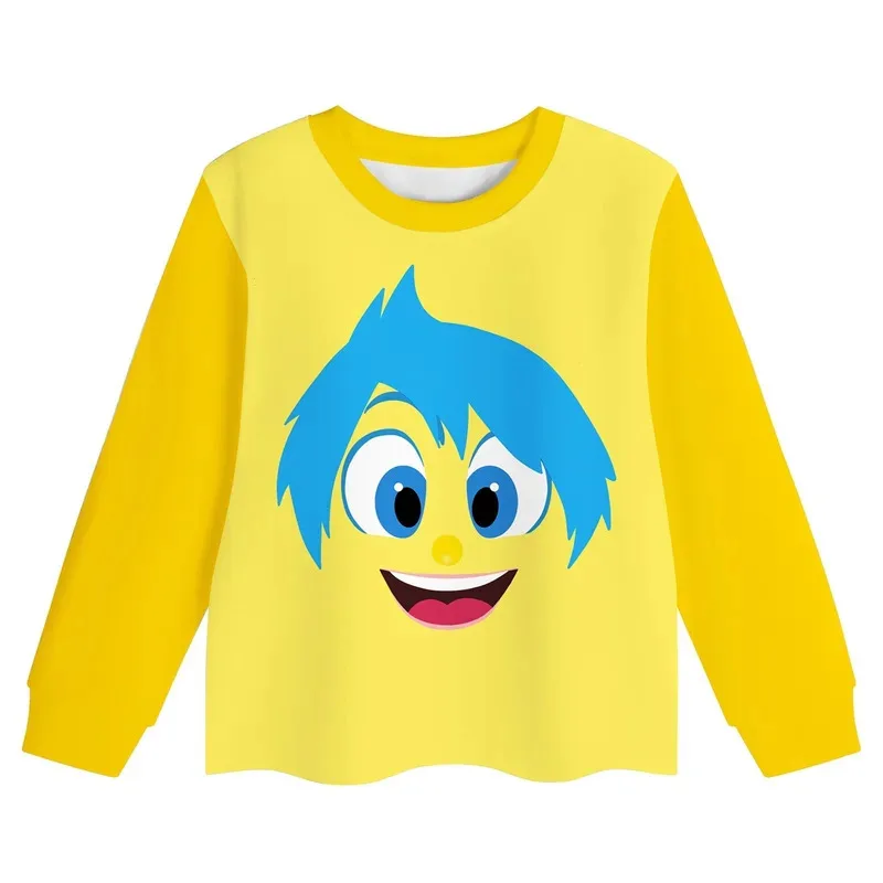 

Косплей Аниме Новый Inside Out 2 Костюм Детские пижамные комплекты с героями мультфильмов JOY Топы с длинными рукавами для маленьких девочек Брюки Комплект из 2 предметов для мальчика-подростка 72-й