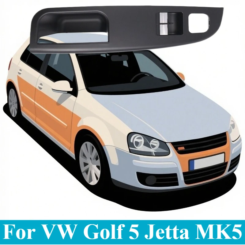 

For VW Golf 5 Jetta MK5 2004-2009 2 Door Left Hand Drive Window Switch Panel and Door Handle Set Driver Side Interior Parts