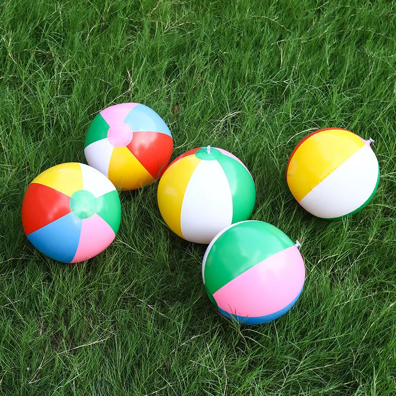 Bolas inflables de PVC de 6 colores para niños, juguetes para niños, playa, piscina, deportes al aire libre interactivos, juegos acuáticos, regalos