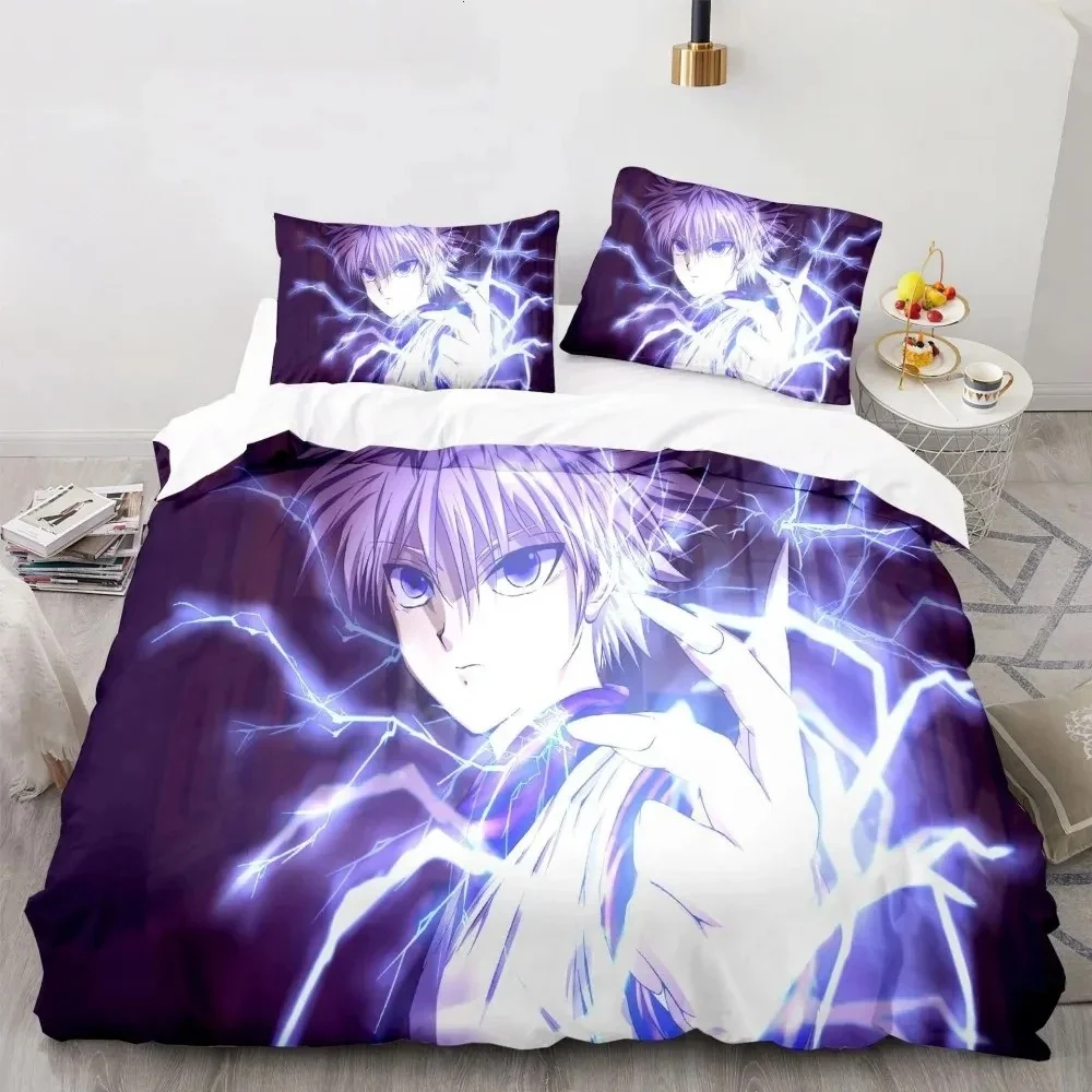 

3d Hunter X Hunter Bedding Set Twin Full Queen Size Anime Bed Set Children Kids Duvet Cover Bedroom Home Decor