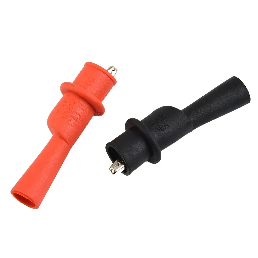 Brand New High Quality Clamp Measuring Tools Wire Tips Test Clip 2pcs Antiskid For Multi-Meter Tester Multimeter Red+Black