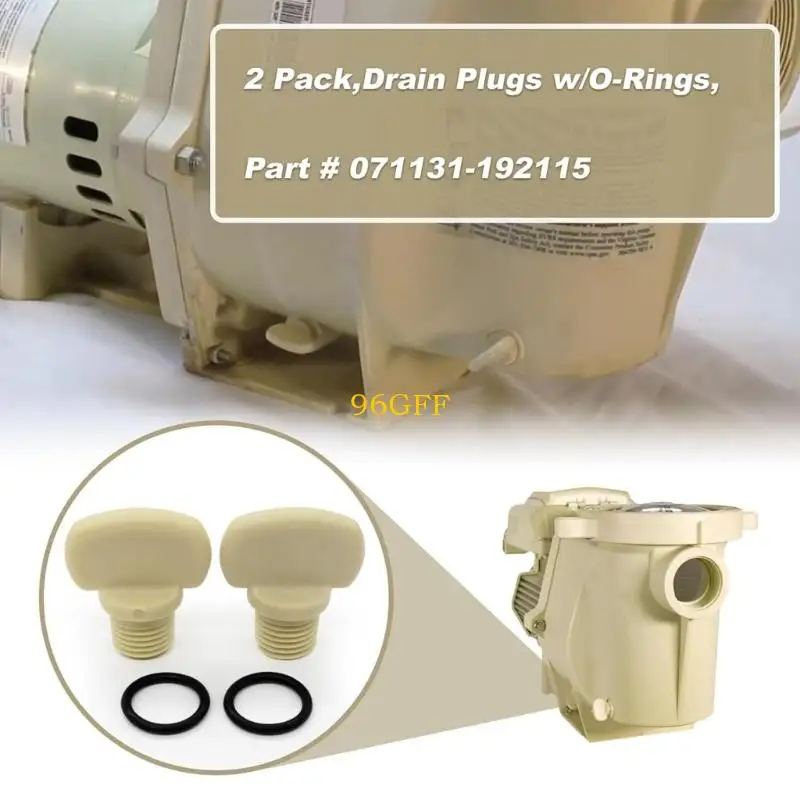 96GF Watertight Plastic Plugs with Reinforced Seals Replacement Part Spa Drain Plug Suitable for Circulation Drains