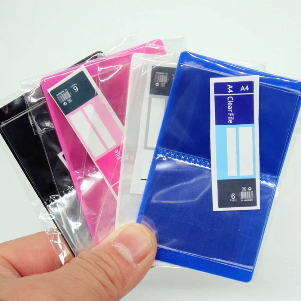 

Набор из 4 миниатюрных папок для офисных документов, реалистичные крошечные папки для декора кукольного домика и кабинета