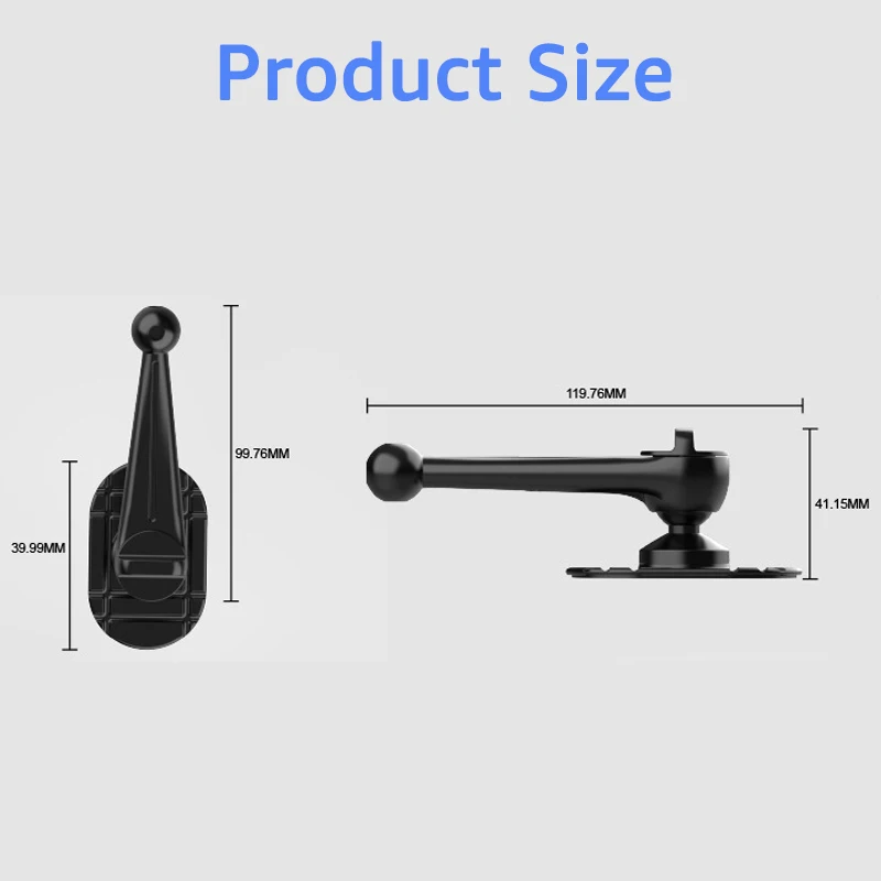 Auto-Handy-Halterung, 17 mm Kugelkopf-Basis für Auto-Armaturenbrett, Telefonhalterung 360 ° Zubehör für die drehbare Autotelefonhalterung – Detail 7