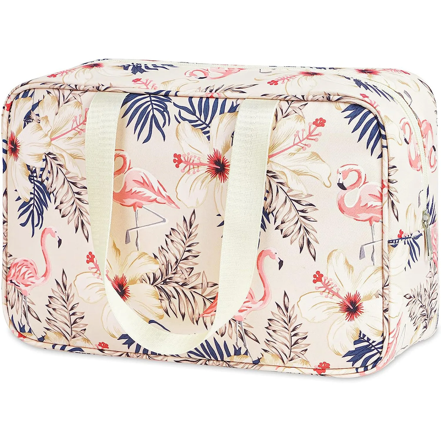 Women Travel Cosmetic Bag Oxford Large Waterproof Tote Bathroom Makeup Flamingo Bags Casual Storage Toiletry Wash Bag Handbags