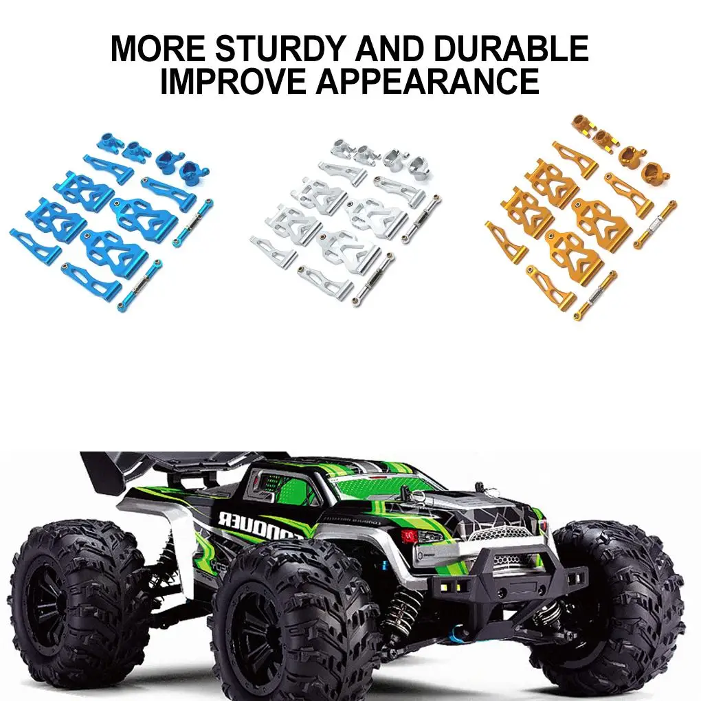 14pcs Aluminum Alloy 1/16 Upgrade Metal Parts Kit For FMS 16101 16102 RC Car Part RC Car Accessories Replacement Parts