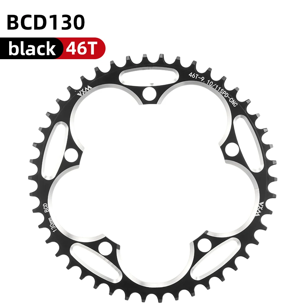 VXM Road Fiets 130BCD Crank Kettingwiel Fiets Aluminium 38T40T42T44T46T50T52T54T565860T Smalle Brede Kettingblad Fietsen Onderdelen