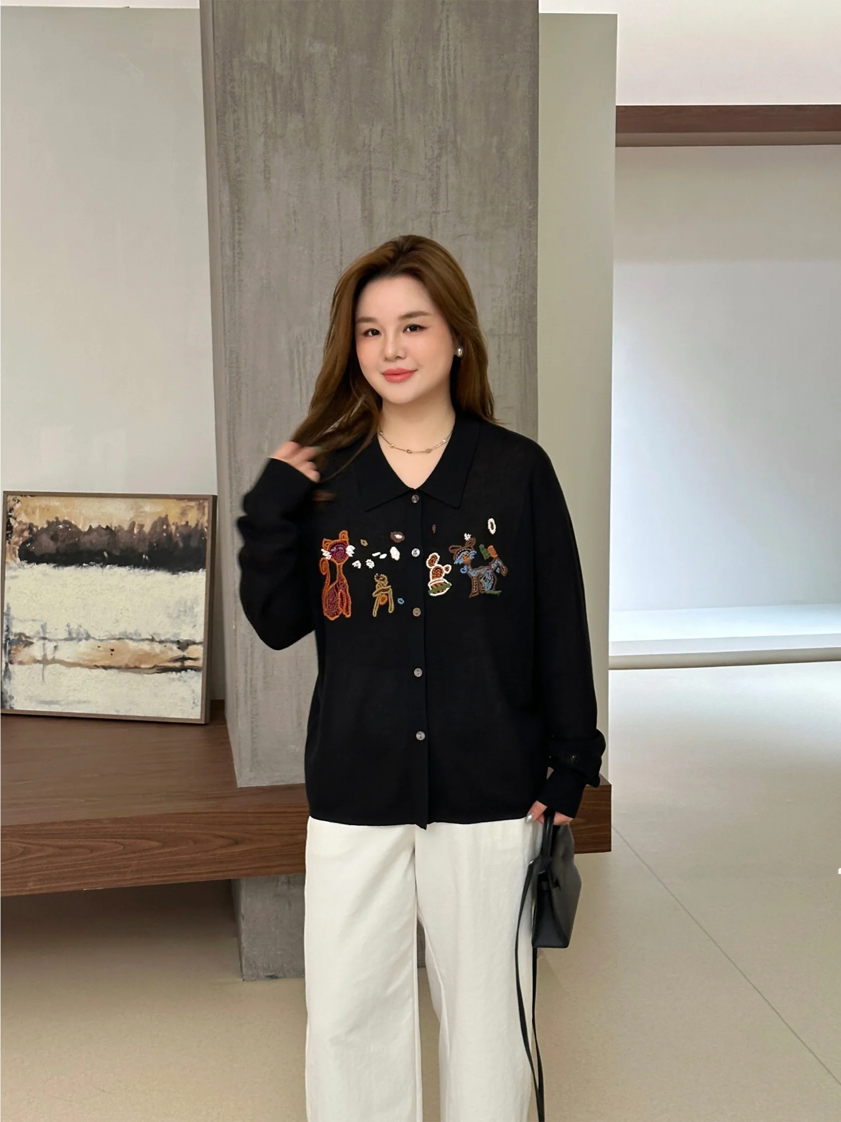 

Soft Silk Linen Spring Open Cardigan Large Size Women's Textile MK14302 Casual Style Daily Wear Lightweight Breathable