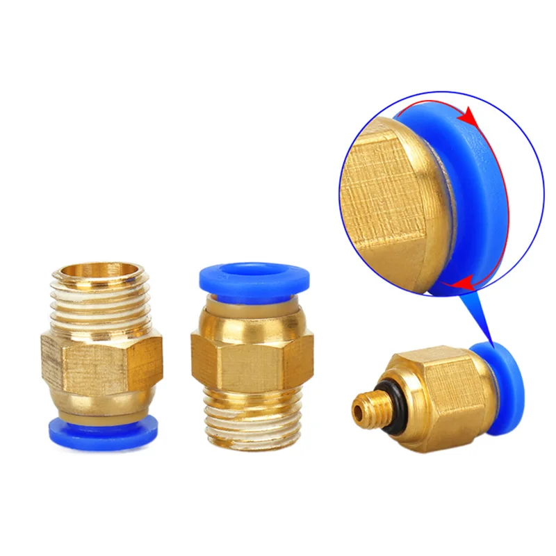 Conexões pneumáticas 3/8 1/2 1/4 Pc8 M6 Conector de Ar de Liberação Rápida Para Conectores de Tubo de Mangueira de Ar Pneumático Quick Plug Fittings