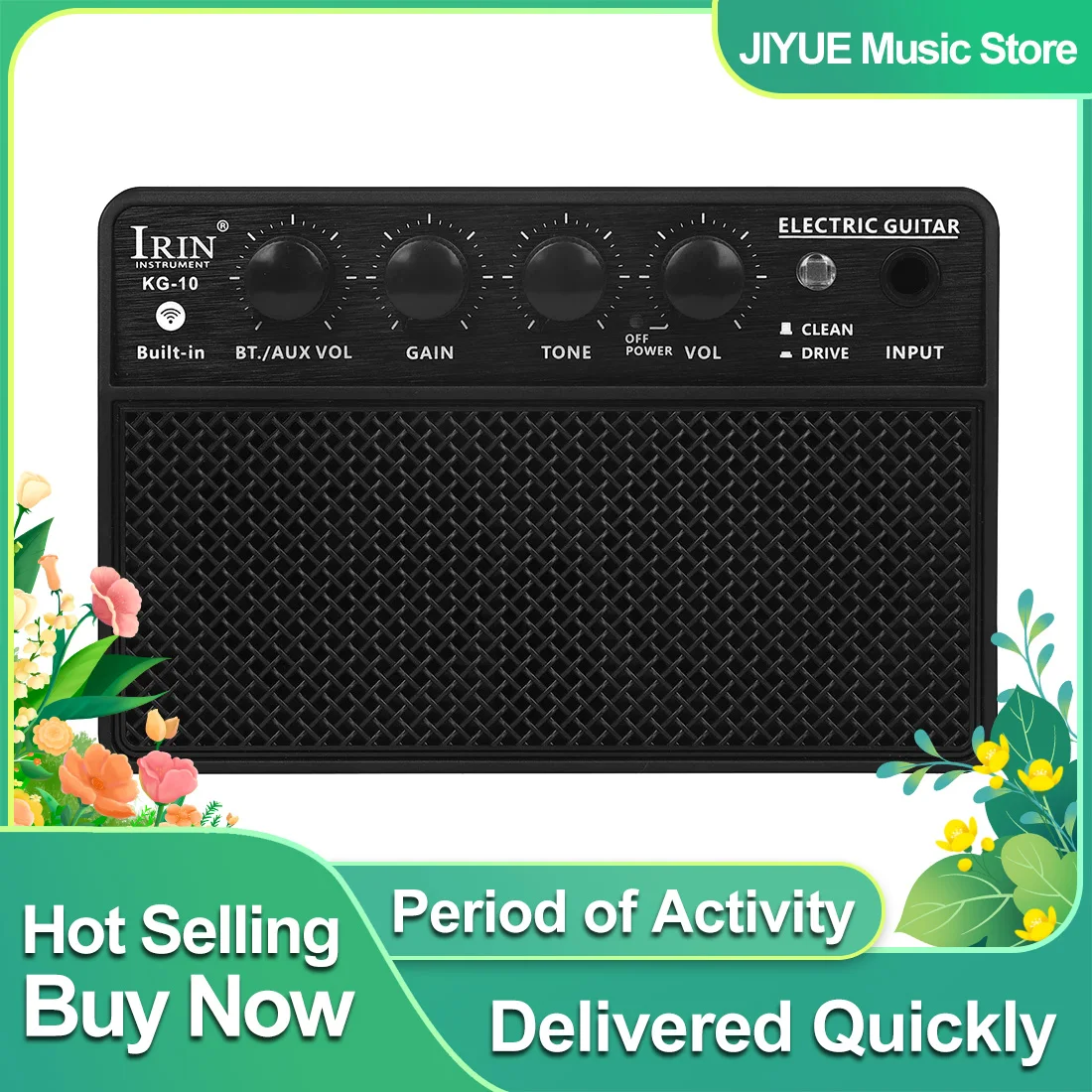 

IRIN аудио электрогитара бас усилитель звука 10 Вт 6,35 мм перезаряжаемый портативный усилитель звука аксессуары для электрогитары