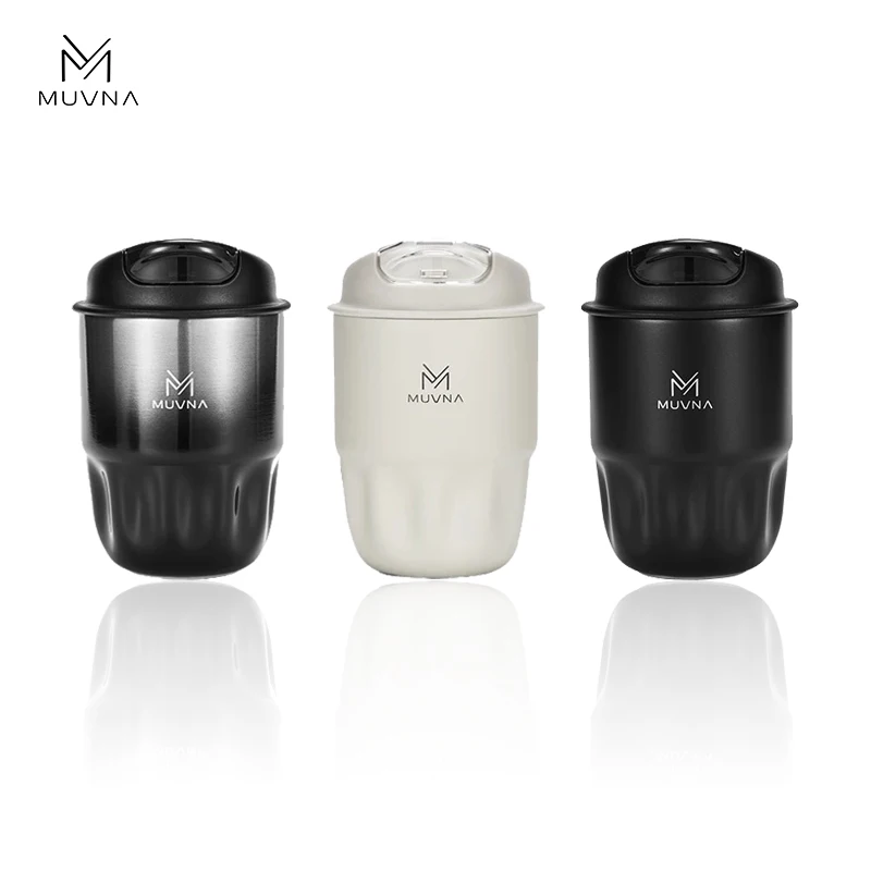 MUVNA 260/450ML Tasse à café de voyage en acier inoxydable, Mug isotherme, Bouteille thermos anti-fuite, Tasse à thé, Bouteille isotherme sous vide, Tasses isolées