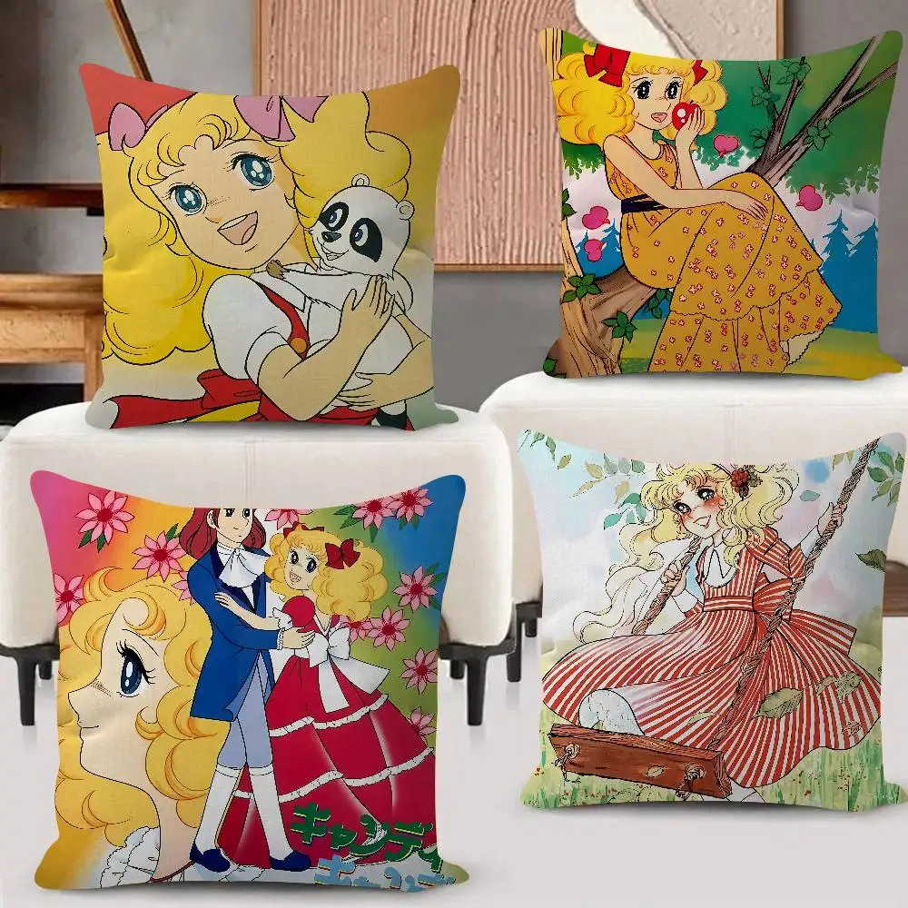 Cute Anime C-Candy Candys Mini 45*45cm Cushion Cover Pillow Cover Decor Pillowcase Home Pillowcase For Couch Pillow