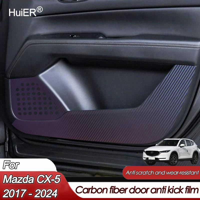 Car Inner Door Anti Kick Film Protective Anti-Scratch Cover for Mazda CX-5 CX5 2nd Gen 2017 - 2024 Auto Accessories Protector