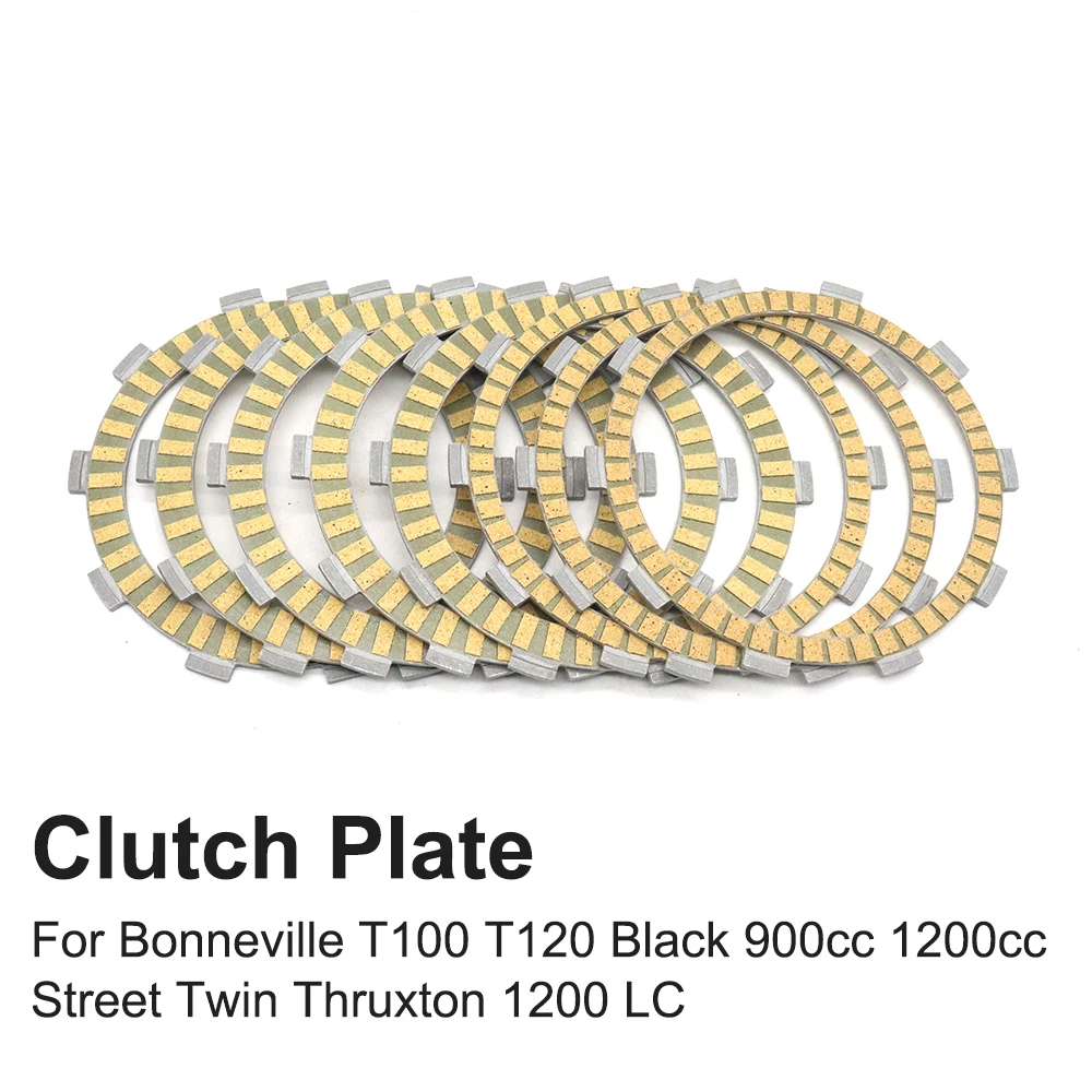 

For Bonneville T100 T120 Black 900cc 1200cc Street Twin Thruxton 1200 LC Motorcycle Clutch Friction Disc Plate Kit Accessories