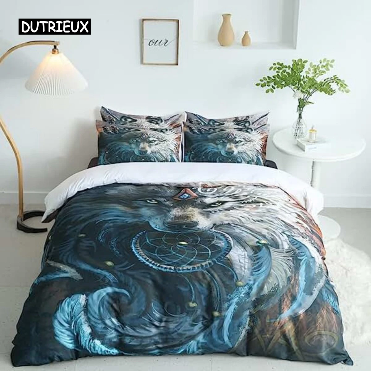 

Boho Duvet Cover Dreamcatcher Rustic Floral Mandala Galaxy Duvet Cover Set Bohemian Native Ethnic Exotic Customs For Decorative