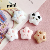 10/20/30pcs Mini Bright Rabbit Bear Five-pointed Star Resin Charms, Used for DIY Phone Case Hairpin Jewelry Making