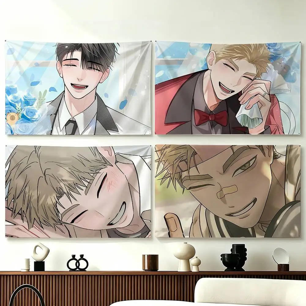 M-Manhwa R-Red S-String Q-Quests Funny Flags for Bedrooms Home Decor Items Outdoor Decors Garage Decoration Flaga