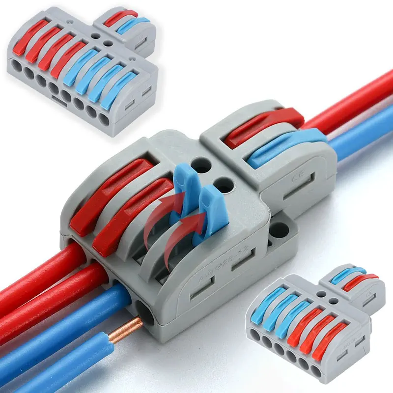 

Wire Fast Connector 2 In 4/6/8 Out Wire Splitter Terminal Compact Wiring Cable Connector LT-422 LT-623 LT2-8