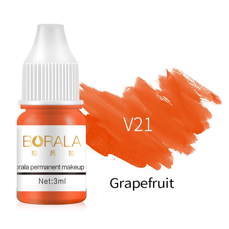 Borala 26 Farben Permanent Make-up Pigment Lippen-Tattoo-Tinten Vegane Augenbrauen Microblading Pigmente 3ml Körperkunst-Tinte für PMU-Künstler