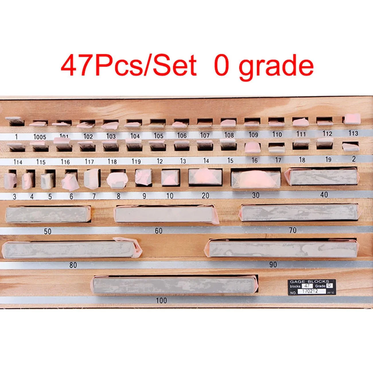 GB47-0 Gage Block Kit 0 Grade Steel Gauge Block Welding Gauge Calibration Block 47 Pieces