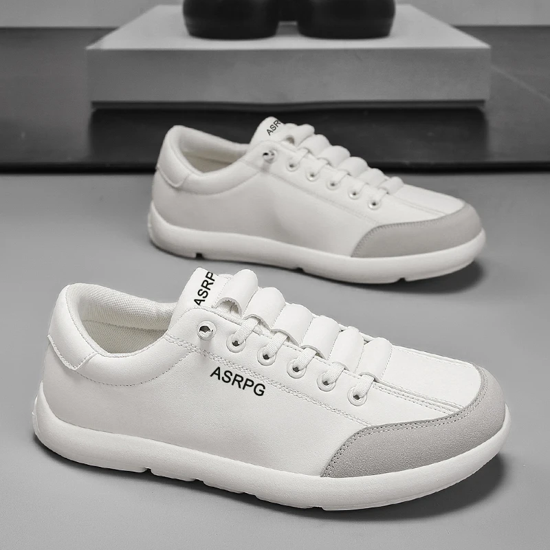 

Легкая мужская обувь из дышащей кожи на подошве, осень 2023, новая мужская повседневная обувь, модные удобные нескользящие спортивные кроссовки