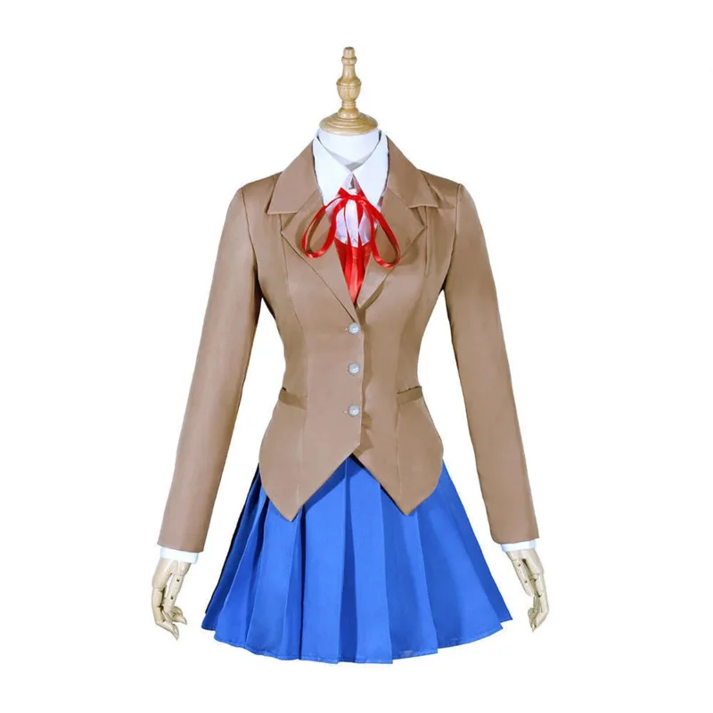 Game Doki Doki Literature Club Monika Cosplay Sayori Yuri Natsuki Cosplay Costume School Uniform Girl Women Costumes Wig