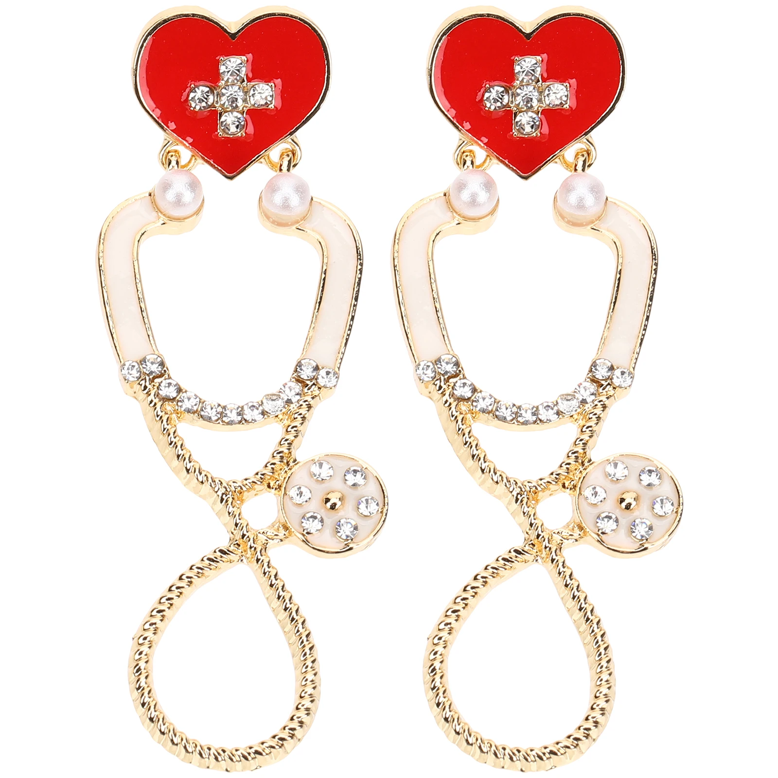 

Stethoscope Earrings Color Anti Teen Girls Earrings Fade Alloy Dangle Women Girls Nurse Accessories Costume Jewelry Gift