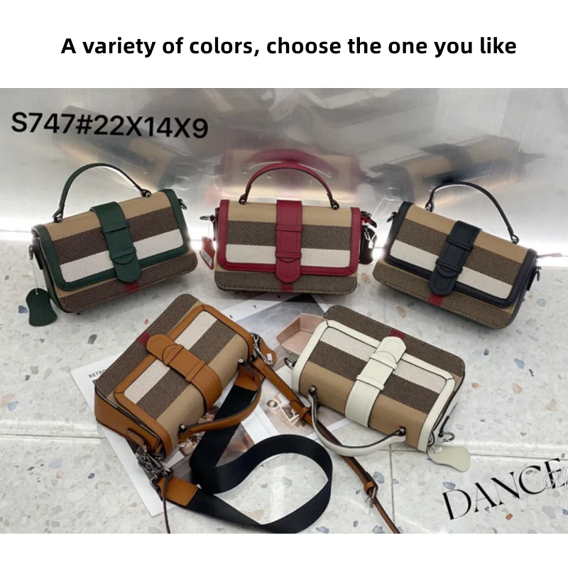 Fashion Plaid Crossbody Bags for Women 2022 New High Capacity Simple Shoulder Purses Female Brand Designer Trends Handbags