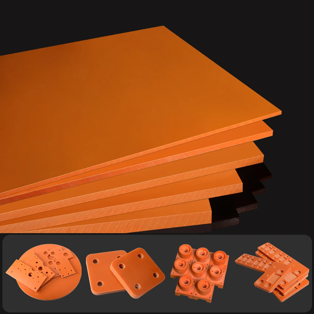 Orange Red Bakelite Plate Insulation Phenolic Resin Board Bakelite Sheets Insulation and high temperature resistance 0.5mm-4mm