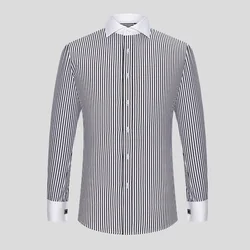 2024 Slim Fitting Shirt  Long Sleeve men's Tuxedo Shirts High Quality French Cufflinks Suit Collar Korean Version