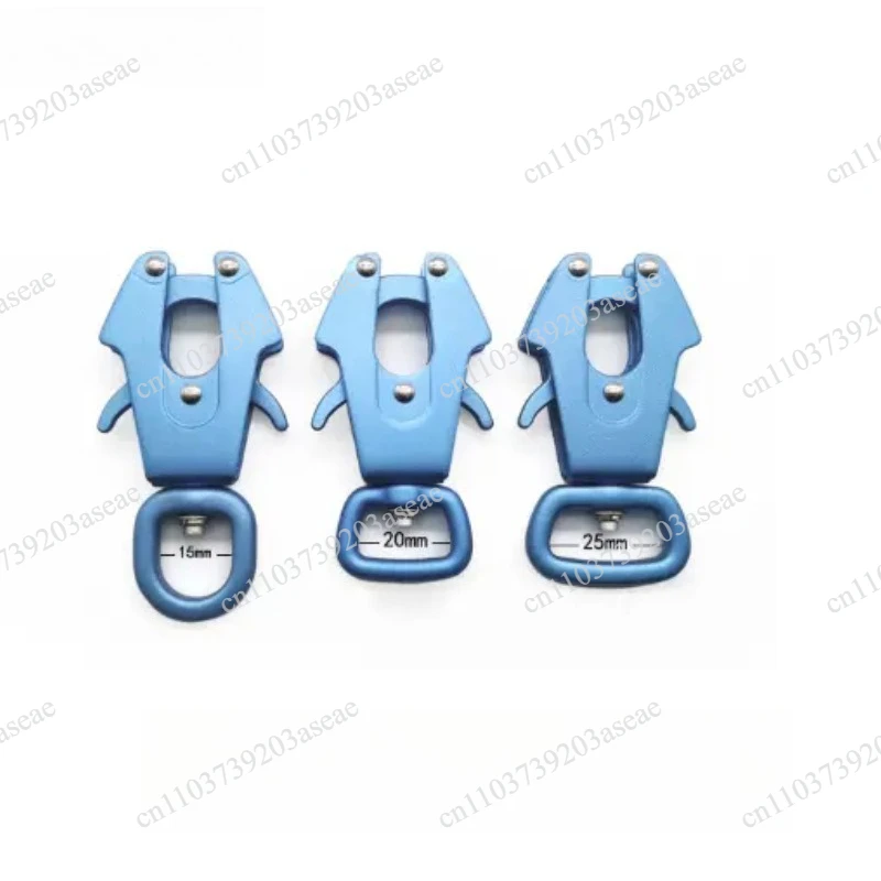 Oxide black aviation aluminum frog buckle 25mm aluminum mountaineering  16mm aluminum spring buckle