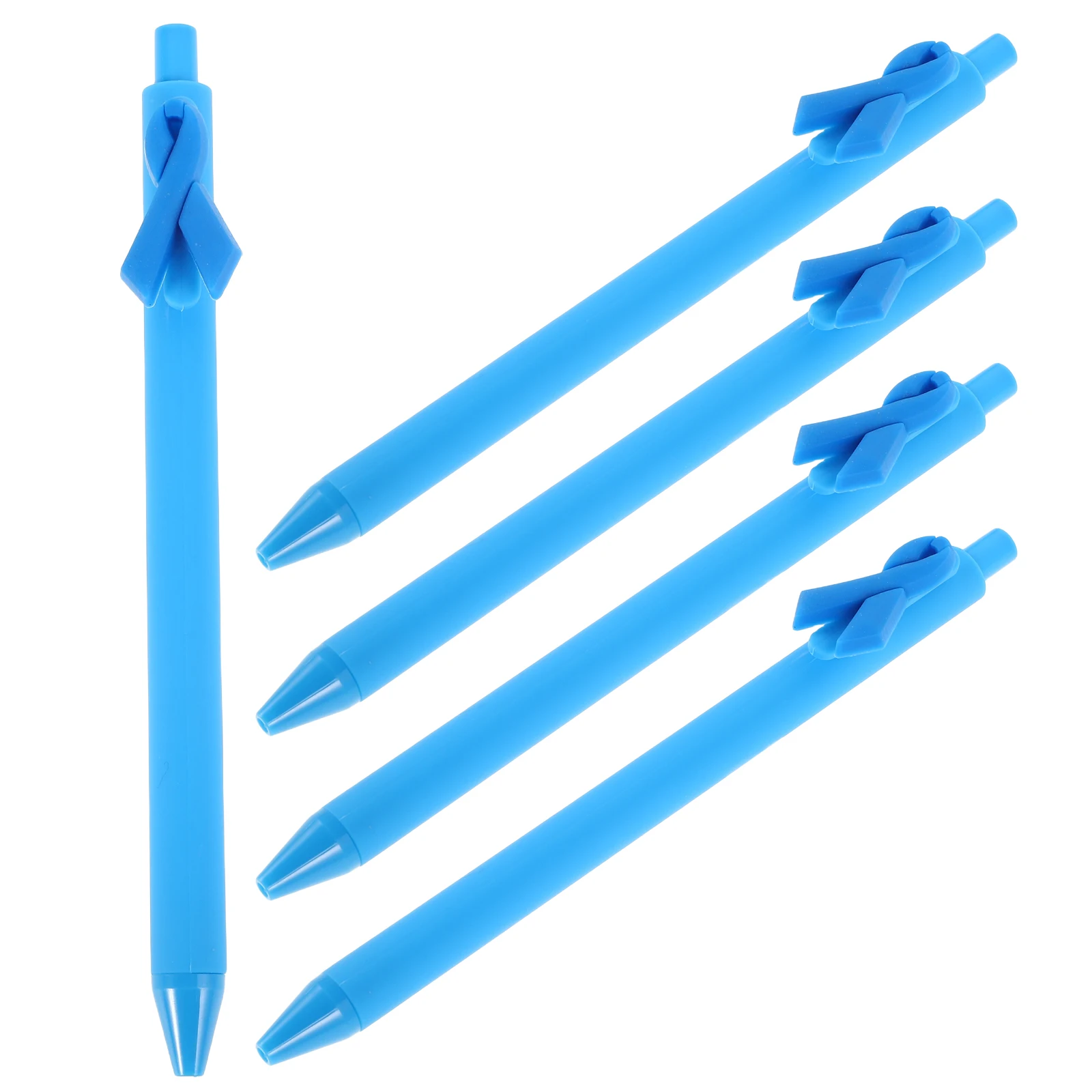 

5 Pcs Ribbon Shaped Ballpoint Pens Plastic Bulk Smooth Writing Health Awareness Fundraising Students Ribbon Pens Writing