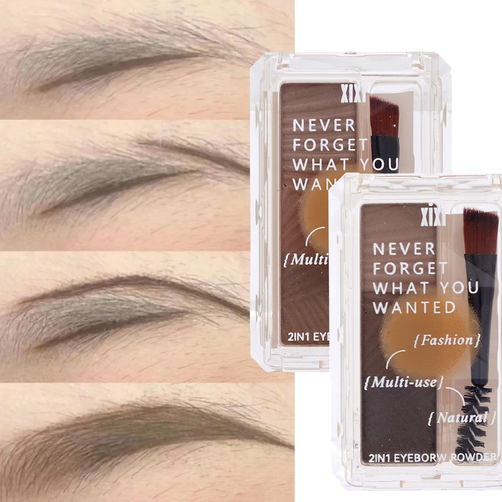 3D Eyebrow Powder Palette with Brush Waterproof Brown Brow Tint Powder 3color Not Fading Eyebrows Shadow Pigment Makeup Cosmetic