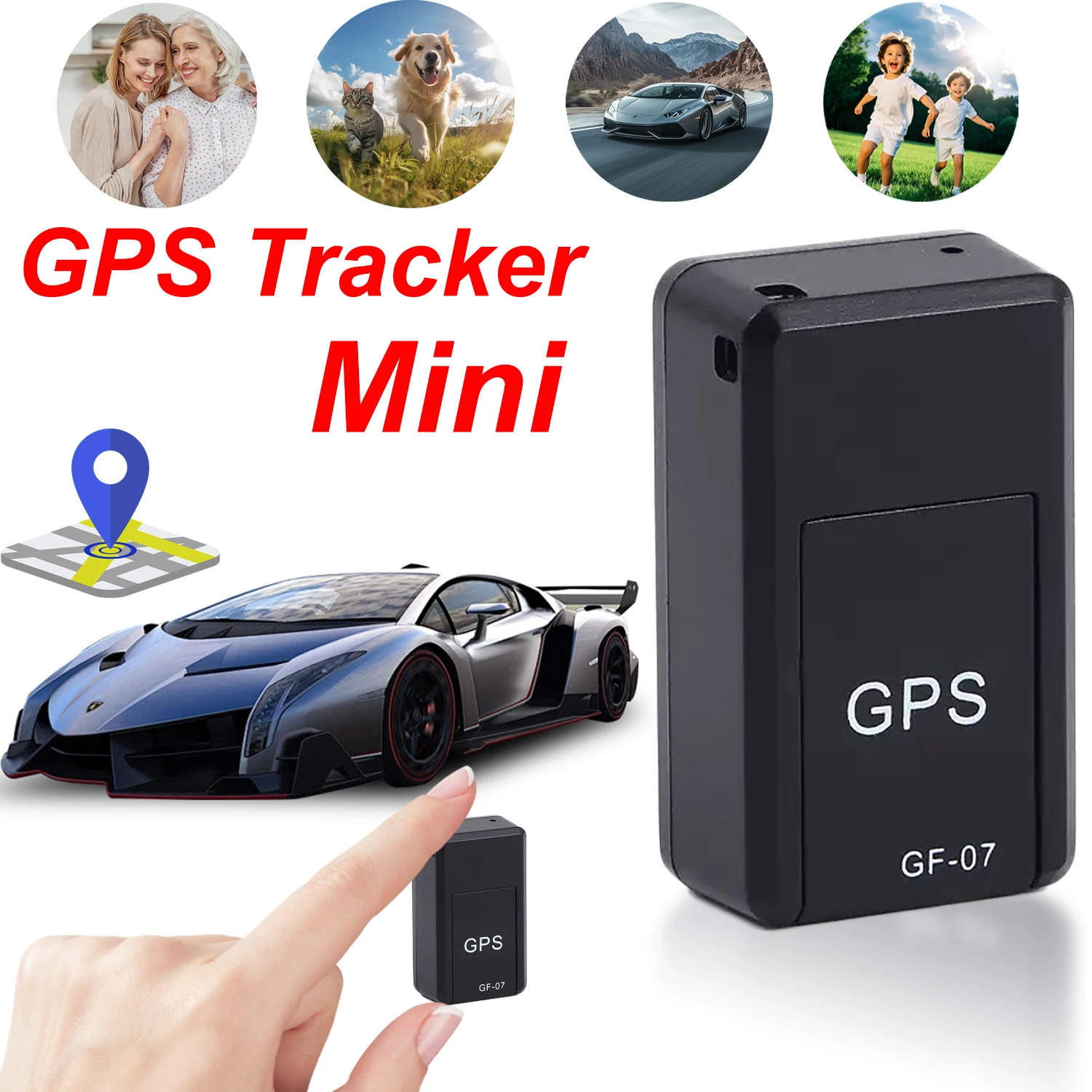 

GF07 GPS-трекер Сильный магнитный автомобильный отслеживание автомобиля Анти-потерянное противоугонное устройство Мини-портативный GPS-локатор с точной позиционировкой