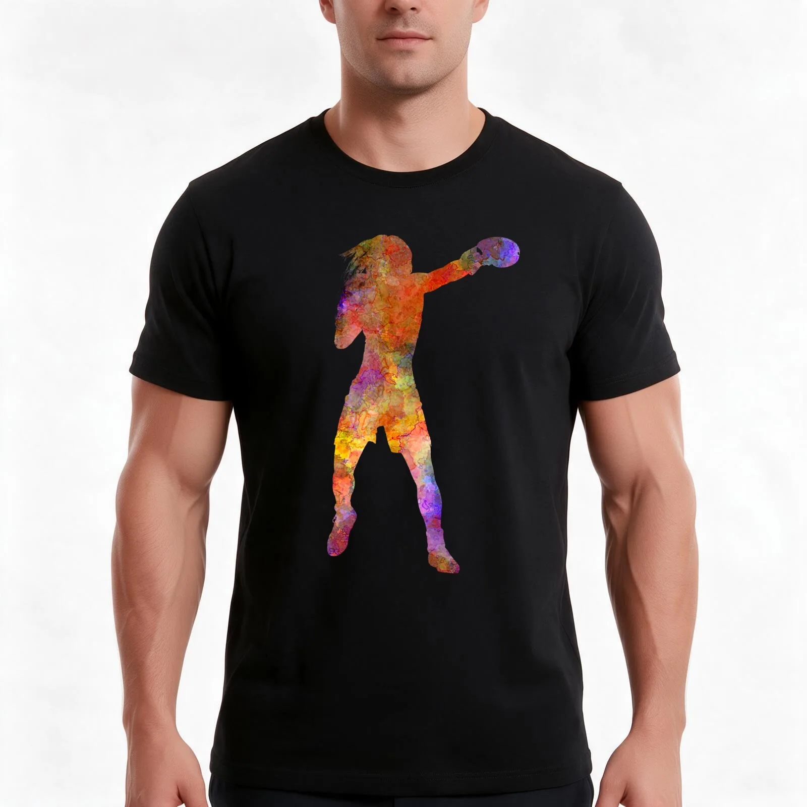 Woman boxer boxing kickboxing silhouette isolated 03 T-Shirt, Summer Casual Cotton Tee, Oversized Streetwear Tops, 100% Cotton