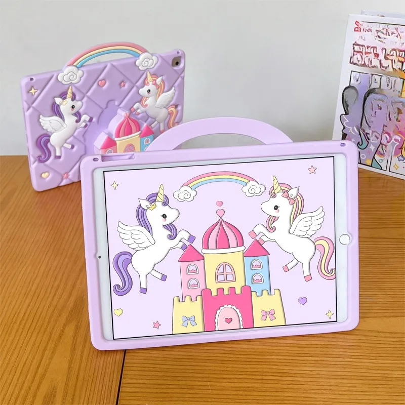 

Cute Horse Case for iPad Pro 11 M4 2024 Kid Cover iPad 9.7 Air 1 2 3 4 5 10.9 Silicon Cases iPad 10.2 7/8/9th Mini 6 Stand Funda
