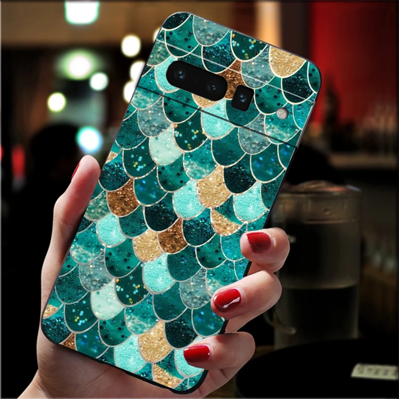 

Phone Case For Google Pixel 10 9 Pro XL 9A 8 7 6 Pro Pixel 8A 7A 6A Pixel 8 7 6 5 Mermaid Fish Scale