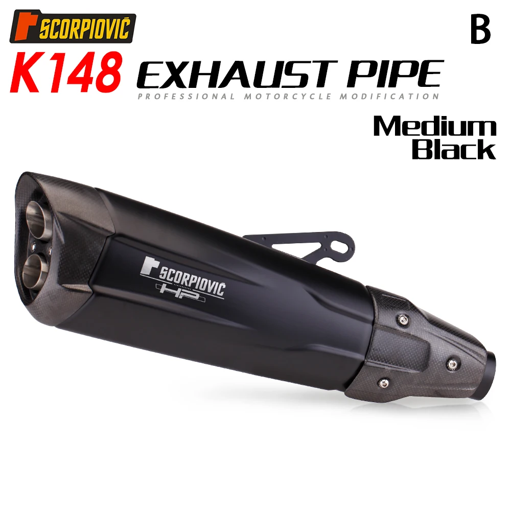 Universal style of tail muffler for motorcycle modification For MT07 Z400 CBR300 Z1000 ZX10R Tmax530 Nmax155 Pcx125 K148 K174