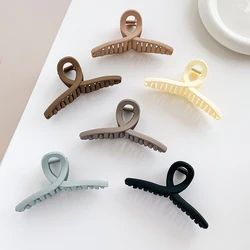 Garras de cabelo grandes coreanas para mulheres, presete preto, clipes de caranguejo, chairwear para senhoras, meninas, acessórios para cabelo, café, 1pc