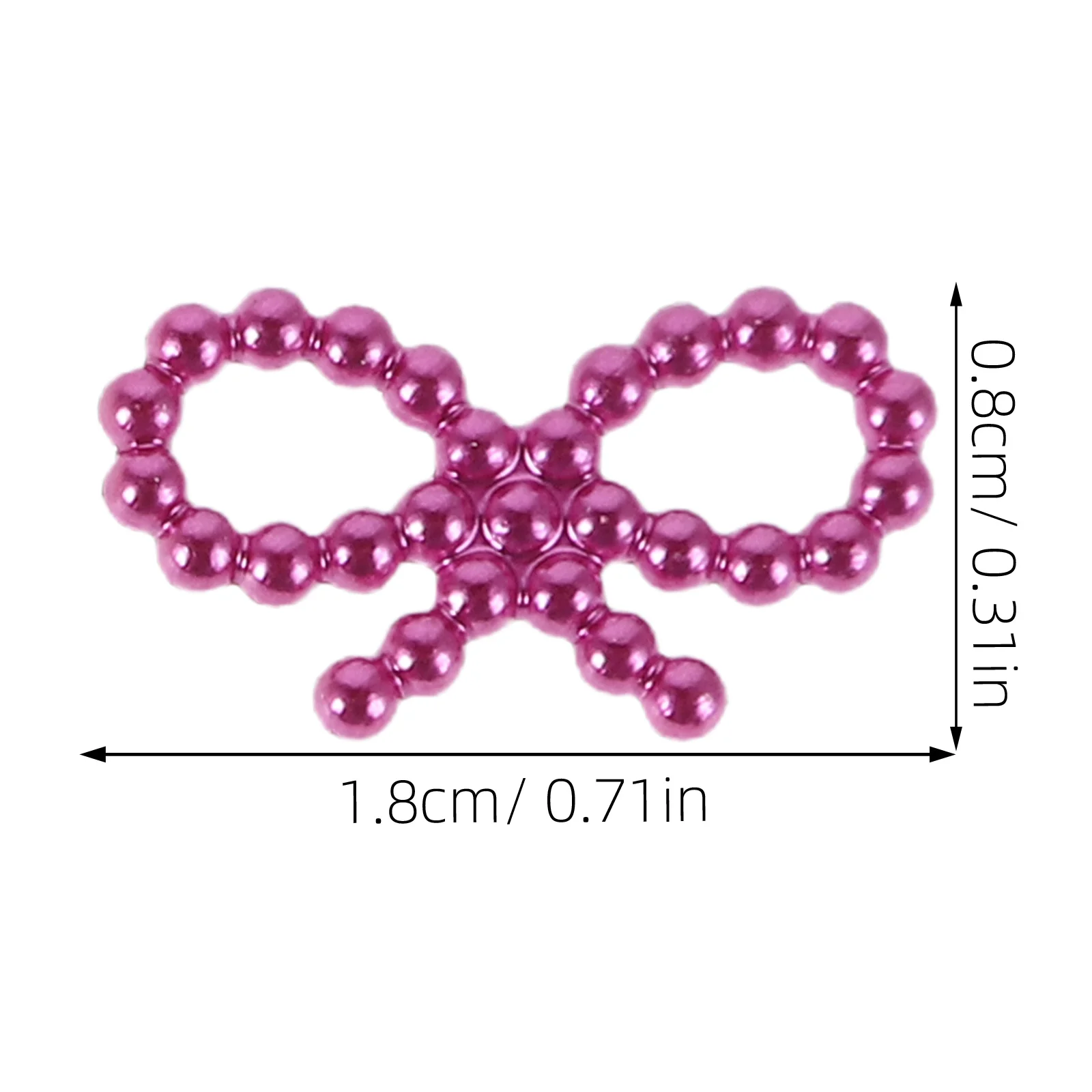 100 Stuks Holle Strik Parel Decoraties Mini Gesimuleerde Parel Strikken voor Bruiloft Nail Art Craft DIY Wikkelen Boog Project