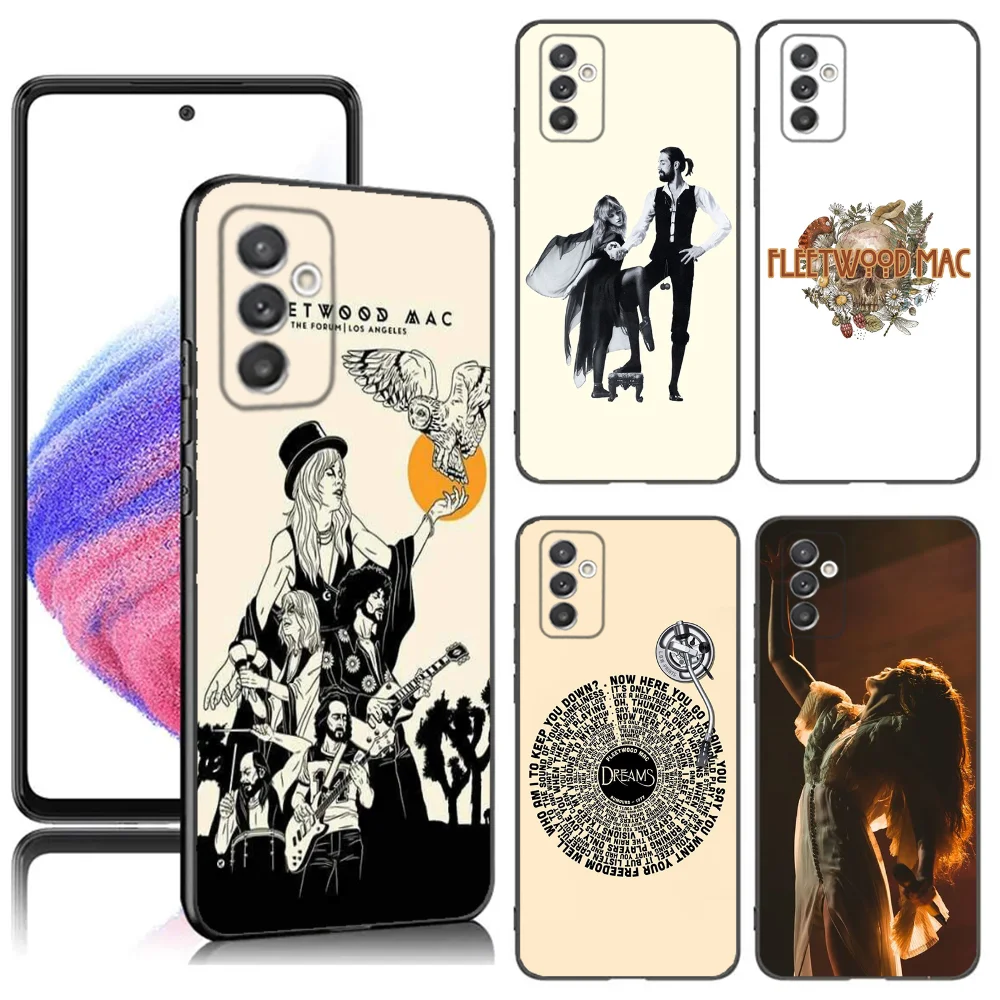 Band Fleetwood Mac Phone Case For Samsung S24,23,22,30,21,10,9,Ultra,Plus,Lite,FE,5G Black Soft Case