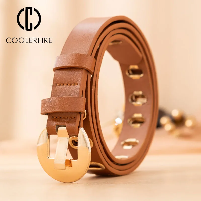 Belts For Women Gold Buckle Waist Belts Fashion Women Belt High Quality Waistband Luxury Ladies Brand For Dresses Pants DT004
