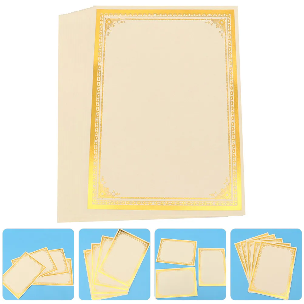 

12 Sheets Printable Certificate Paper Blank Diploma Certificate Inner Paper for Thank You Awards Sports Certificates Completion