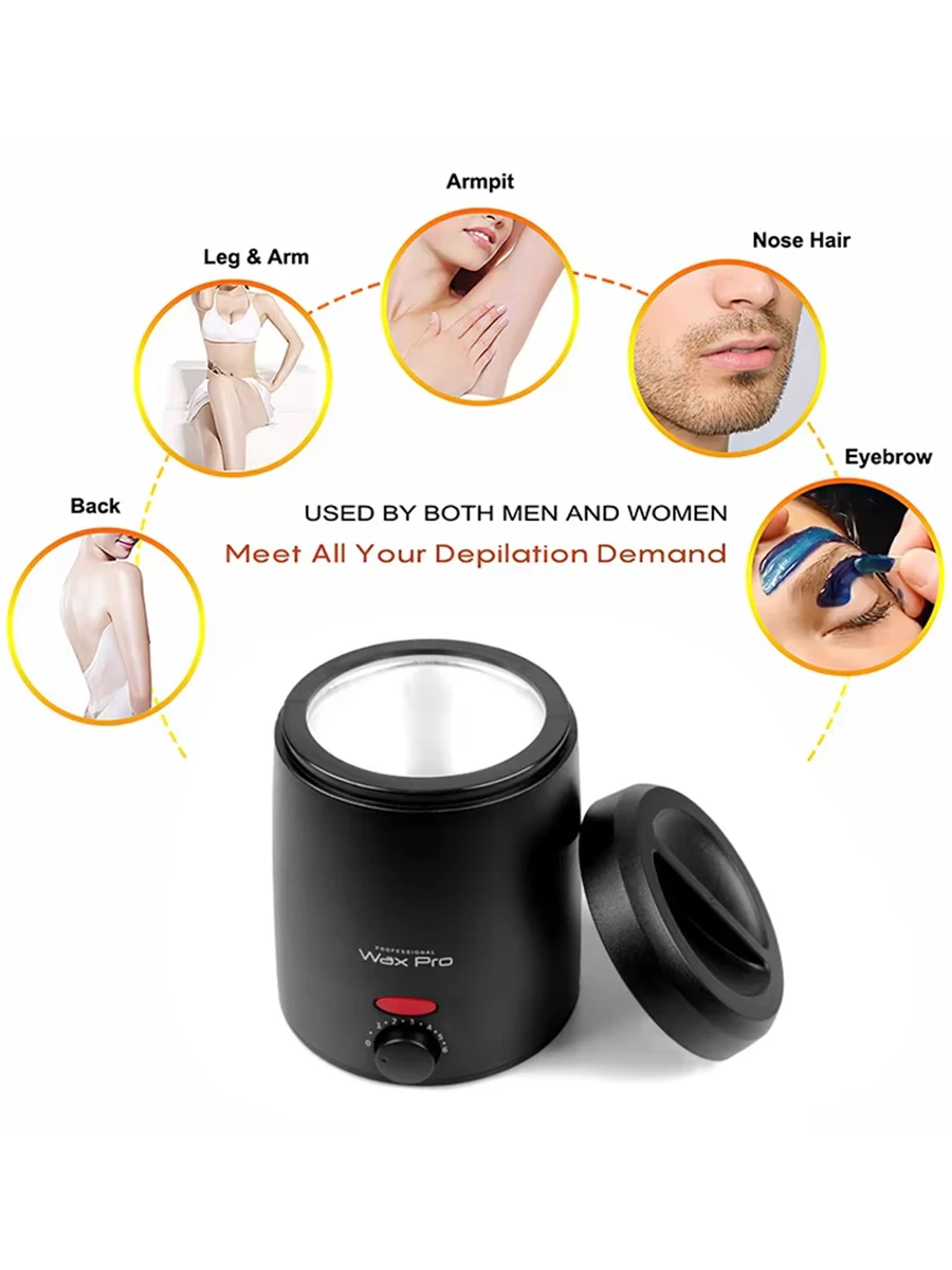 Temperatuur Wax Heater Controle Wax Smeltoven Verstelbare temperatuur Snelle verwarming Gemakkelijk schoon te maken De epilator voor het hele lichaam - afbeelding 2