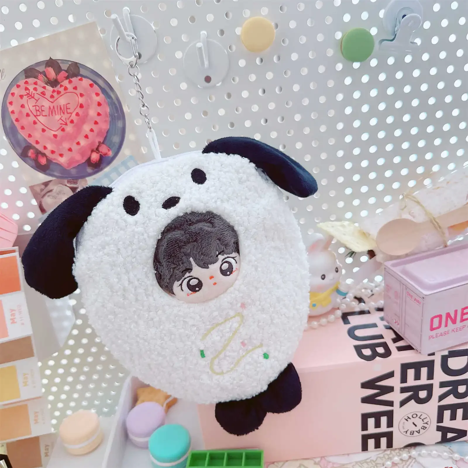 Cartoon Fried Shrimp Dog Kawaii Doll Clothes For 17cm Labubu Doll and 10cm Cotton Doll Accessories