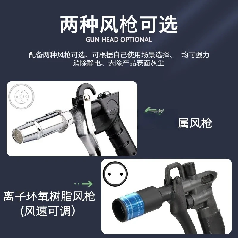 Handheld electrostatic precipitator with adjustable air pressure for electrostatic and dust removal in the industry
